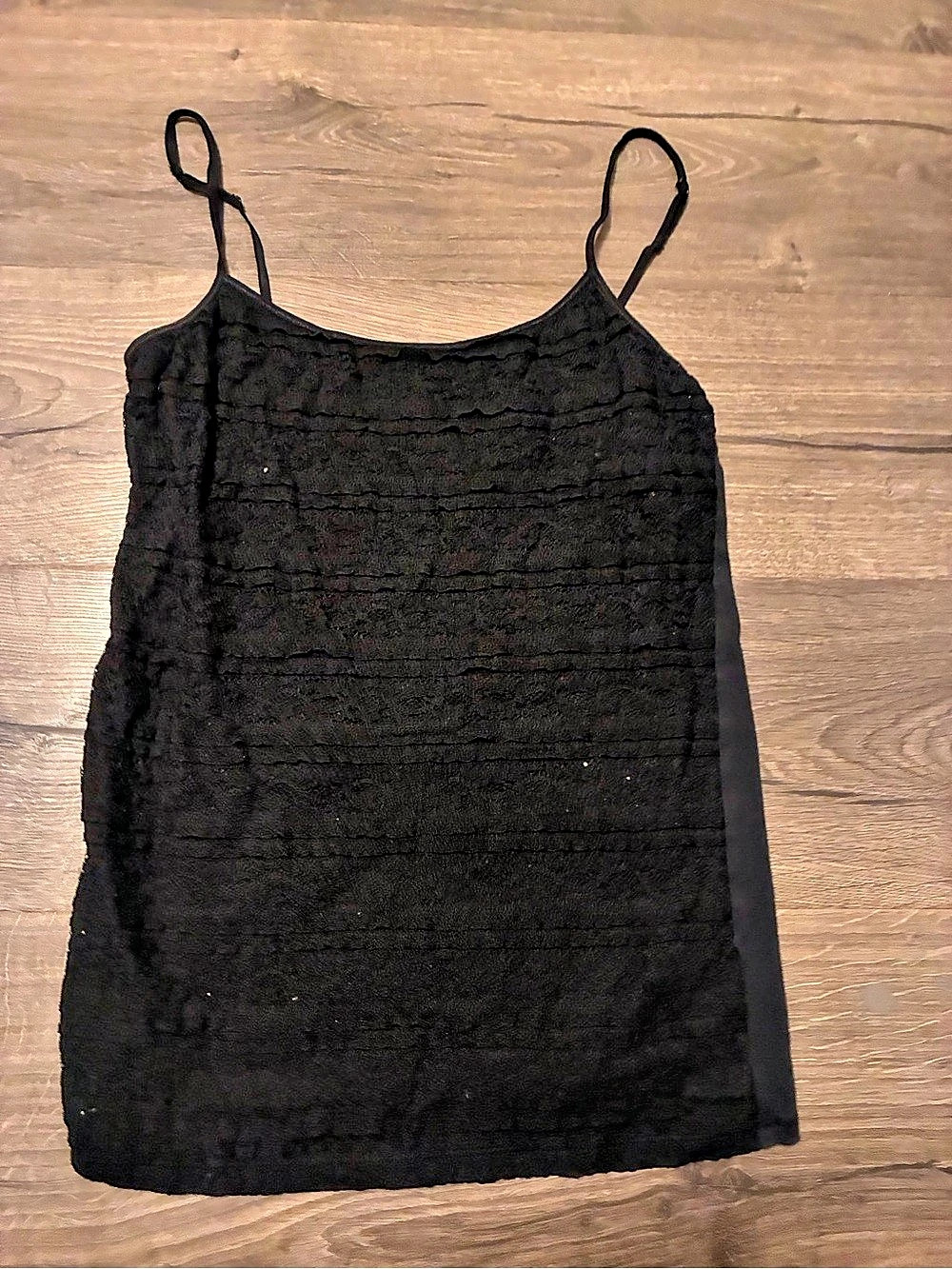 Aéropostale Favorite Cami Lace Camisole in Black Size Large